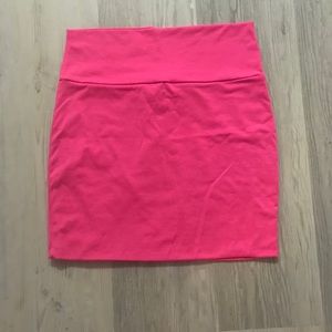 Hot pink skirt